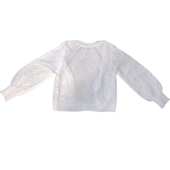 Almost Famous Cream Open-Knit Cardigan - Picture 3 of 4